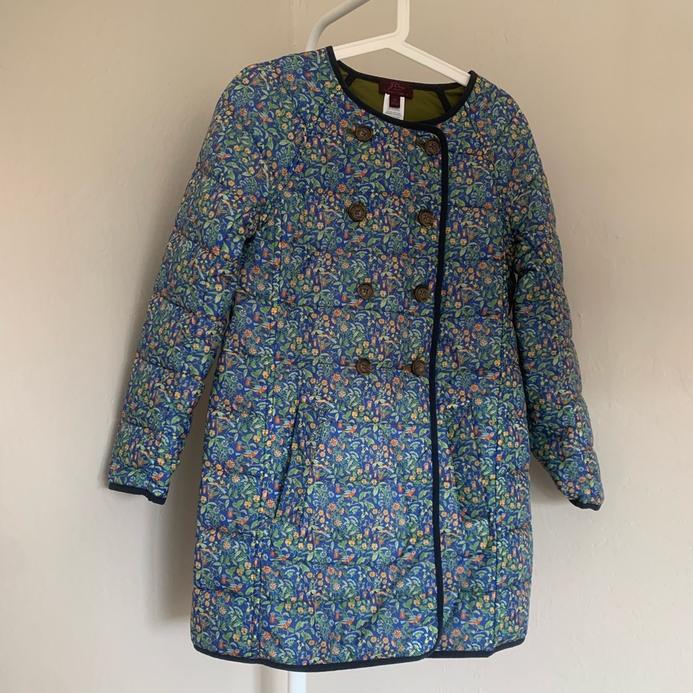 J. Crew Catesby Liberty reversible puffer jacket